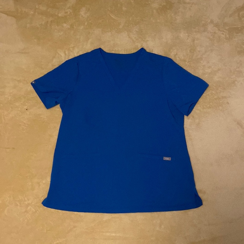 Figs Royal Blue Scrub Top Women’s Large